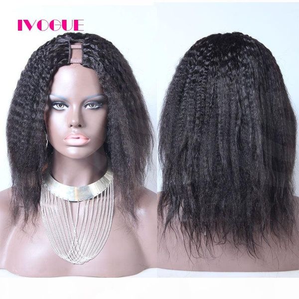 virgin mongolian kinky straight u part human hair wigs middle upart human hair capless wigs for black women, Black;brown
virgin mongolian kinky straight u part human hair wigs middle upart human hair capless wigs for black women, Black;brown