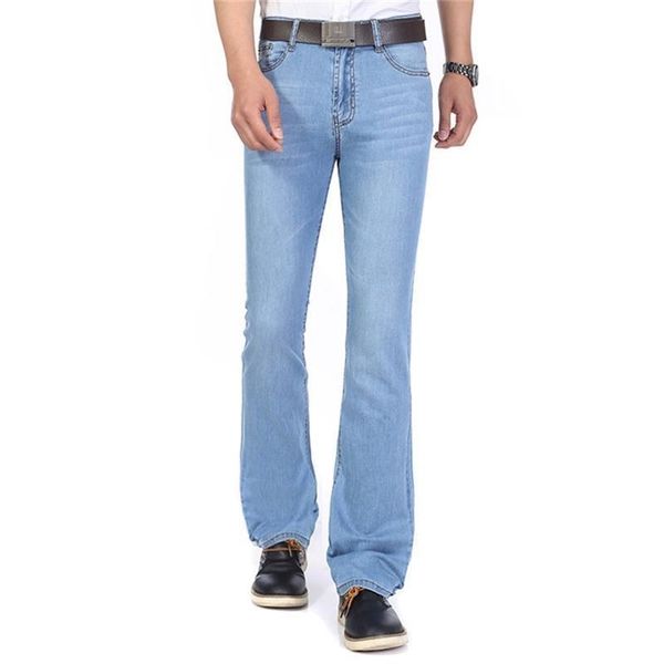 ping men's summer clothing fashion bell bottom jeans slim semi-flared plus size thin trousers business casual pants 201111, Blue
ping men's summer clothing fashion bell bottom jeans slim semi-flared plus size thin trousers business casual pants 201111, Blue