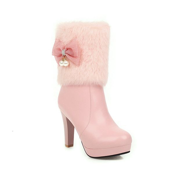 2021 new warm winter snow sweet bowties ladies ankle boots round toe high heels dress wedding shoes woman size 34-43 hvla, Black
2021 new warm winter snow sweet bowties ladies ankle boots round toe high heels dress wedding shoes woman size 34-43 hvla, Black