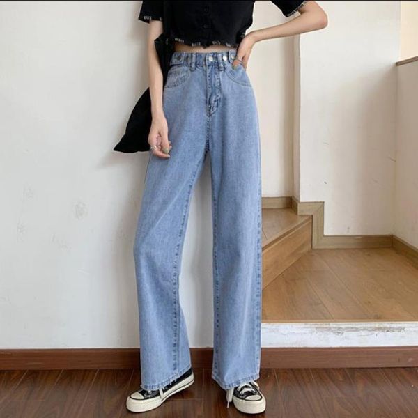 2020 summer new women high waist simple blue loose jeans casual wide leg pants all-match mopping pants long
2020 summer new women high waist simple blue loose jeans casual wide leg pants all-match mopping pants long