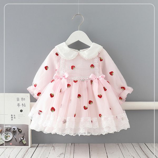 wholesale 2021 spring new girls dresses long puff sleeves peter pan collar strawberry cute style bow dresses kids clothes e9159, Red;yellow
wholesale 2021 spring new girls dresses long puff sleeves peter pan collar strawberry cute style bow dresses kids clothes e9159, Red;yellow