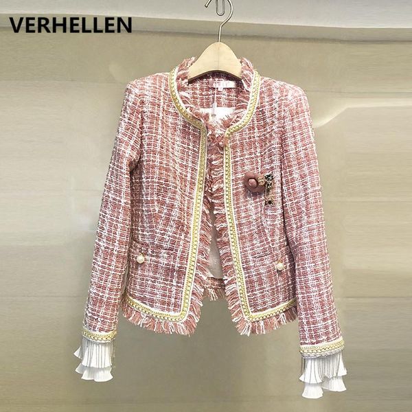 verhellen fashion designer runway sweet coat 2020 spring women long sleeve tassel beading short tweed jacket coats, Black;brown
verhellen fashion designer runway sweet coat 2020 spring women long sleeve tassel beading short tweed jacket coats, Black;brown