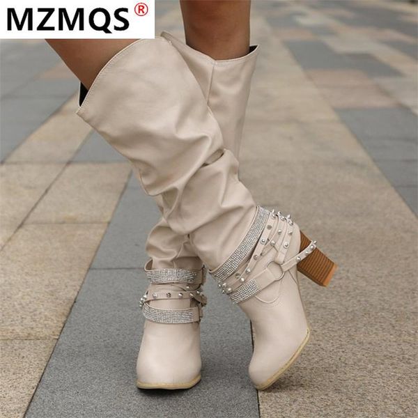 2020 new fashion women boots winter women's buckle strap knee -high boots long women's rivet buckle botas de mujer, Black 
2020 new fashion women boots winter women's buckle strap knee -high boots long women's rivet buckle botas de mujer, Black
