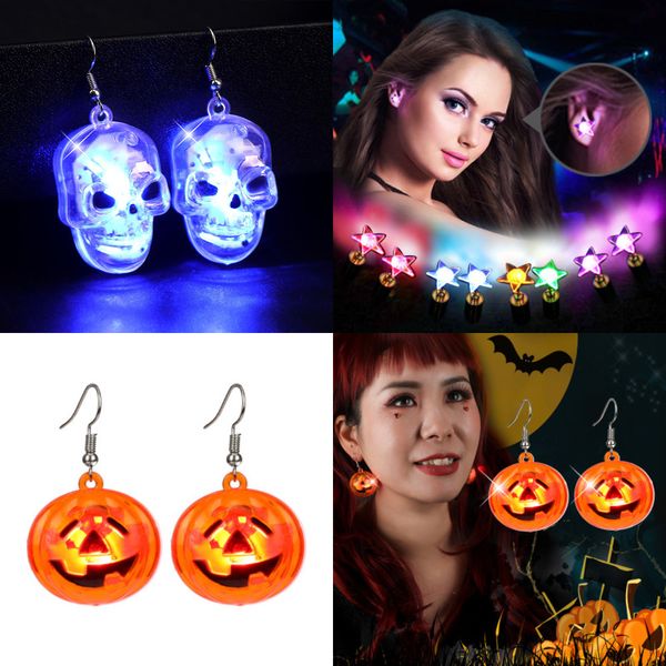 skull pumpkin jeey five-pointed star led head light gothic earring halloween bar party gift for fashion jewelry wholesale, Black
skull pumpkin jeey five-pointed star led head light gothic earring halloween bar party gift for fashion jewelry wholesale, Black