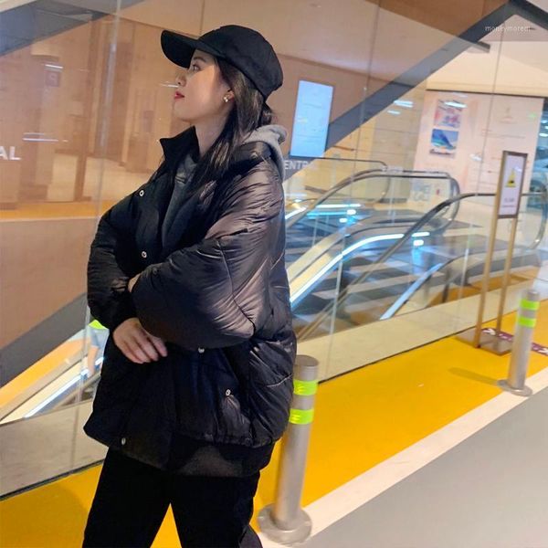 women's down & parkas fashion oversized winter jacket women2021 korean simple coat female thicken warm woman ropa de mujer zjt1, Black
women's down & parkas fashion oversized winter jacket women2021 korean simple coat female thicken warm woman ropa de mujer zjt1, Black