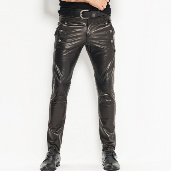 brand mens new full pants rivet straight pants male genuine leather sheepskin slim club motorcycle biker1, Black
brand mens new full pants rivet straight pants male genuine leather sheepskin slim club motorcycle biker1, Black