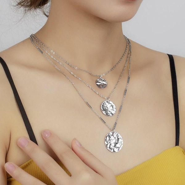 european and american multi-layer necklace for women accessories clavicle chain gold necklace double fashion clavicle chain, Silver
european and american multi-layer necklace for women accessories clavicle chain gold necklace double fashion clavicle chain, Silver
