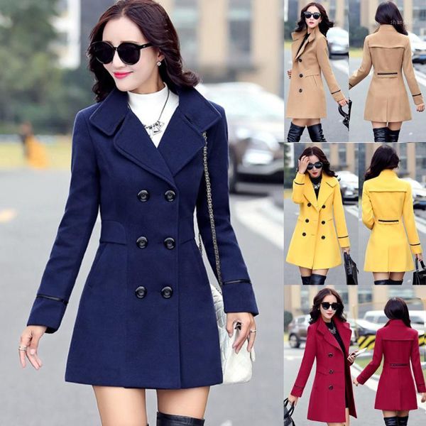 women wool double breasted coat elegant long sleeve work office fashion jacket abrigos mujer invierno 2020 w7221, Black;brown
women wool double breasted coat elegant long sleeve work office fashion jacket abrigos mujer invierno 2020 w7221, Black;brown