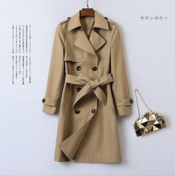 2019 autumn trench coat women classic fashion mid-long trench coat double breasted belt cloak mujer windbreaker1, Tan;black
2019 autumn trench coat women classic fashion mid-long trench coat double breasted belt cloak mujer windbreaker1, Tan;black
