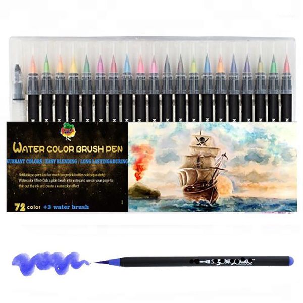 gift sets 72+3 colors soft flexible tip art markers set for drawing watercolor brush pens1
gift sets 72+3 colors soft flexible tip art markers set for drawing watercolor brush pens1