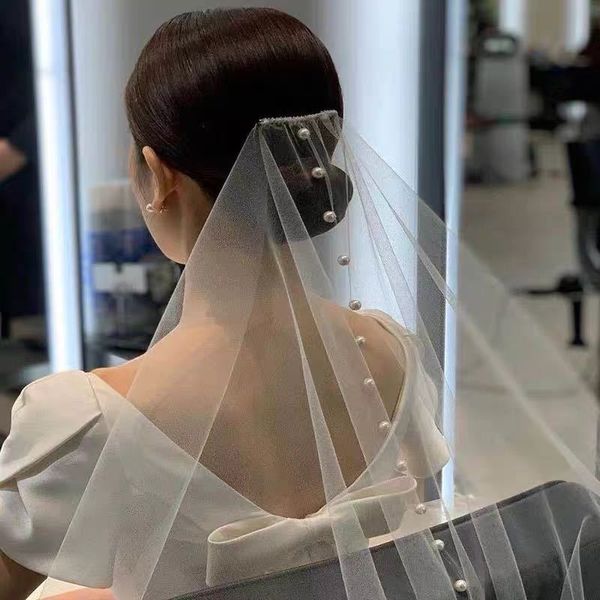 white chapel length wedding veil 2 meters tulle beaded pearls bridal veils with comb long country garden boho headpieces wedding accessories, Black
white chapel length wedding veil 2 meters tulle beaded pearls bridal veils with comb long country garden boho headpieces wedding accessories, Black