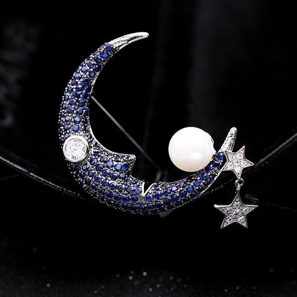 korean fashion personality crescent moon star pearl pin brooch shawl female temperament simple buckle accessories, Gray
korean fashion personality crescent moon star pearl pin brooch shawl female temperament simple buckle accessories, Gray