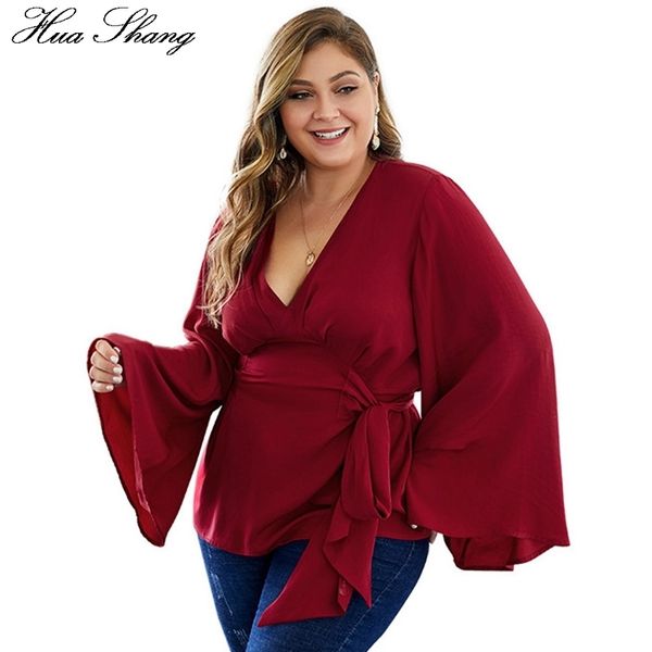 autumn winter blouse women v neck flare long sleeve blouse plus size bow belt elegant solid ladies tunic 201126, White
autumn winter blouse women v neck flare long sleeve blouse plus size bow belt elegant solid ladies tunic 201126, White