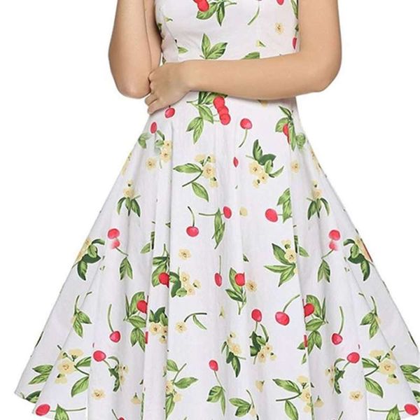 hepburn cherry women's style 2019 dress print round neck sleeveless skirt, Black;gray
hepburn cherry women's style 2019 dress print round neck sleeveless skirt, Black;gray