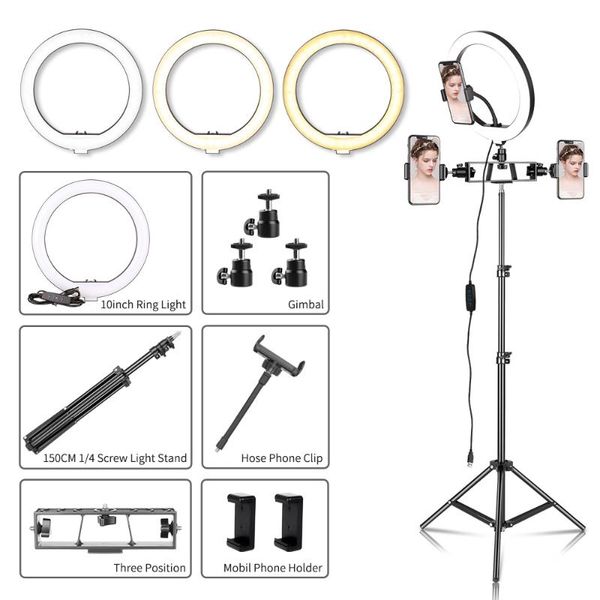 flash heads 10inch/26cm led selfie ring light with tripod dimmable lamp pography phone holderfor makeup professional
flash heads 10inch/26cm led selfie ring light with tripod dimmable lamp pography phone holderfor makeup professional