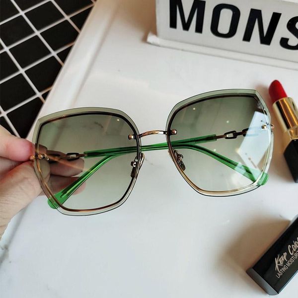 sunglasses square women diamond metal frame oversized sun glasses for female gradient rimless eyewear oculos uv400, White;black
sunglasses square women diamond metal frame oversized sun glasses for female gradient rimless eyewear oculos uv400, White;black
