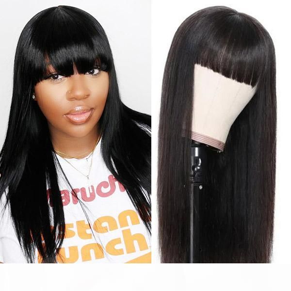 brazilian straight human hair wigs with bangs peruvian machine made none lace wigs indian hair malaysian body wave, Black;brown
brazilian straight human hair wigs with bangs peruvian machine made none lace wigs indian hair malaysian body wave, Black;brown