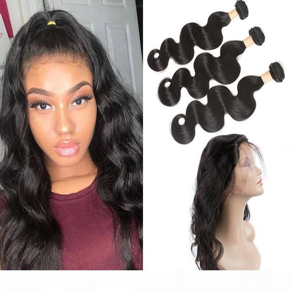 brazilian virgin hair 3 bundles with 360 lace frontal body wave human hair extensions natural color pre plucked lace frontal with 3 bundles, Black;brown
brazilian virgin hair 3 bundles with 360 lace frontal body wave human hair extensions natural color pre plucked lace frontal with 3 bundles, Black;brown