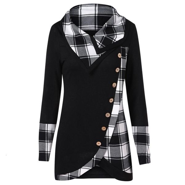 s-2xl winter blouse women long sleeve tartan tunic sweatshirt button clothing plaid turtleneck female pullover @30, White
s-2xl winter blouse women long sleeve tartan tunic sweatshirt button clothing plaid turtleneck female pullover @30, White