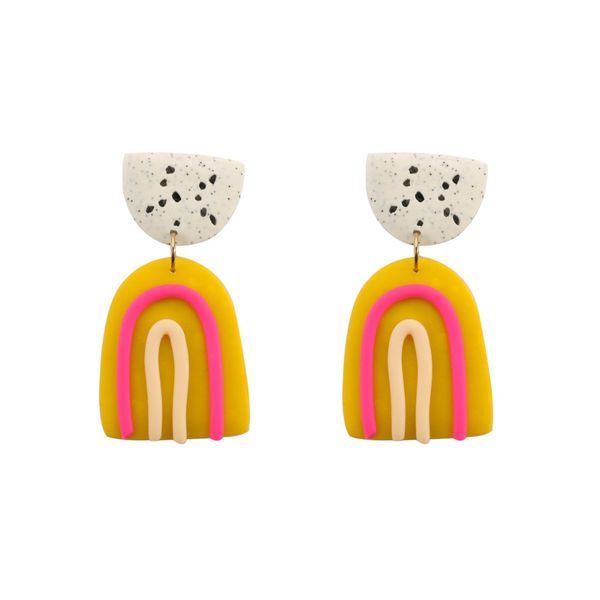 creative rainbow polymeric clay drop earrings for women unique fashion handmade soft clay dangle earring fashion jewelry, Silver
creative rainbow polymeric clay drop earrings for women unique fashion handmade soft clay dangle earring fashion jewelry, Silver