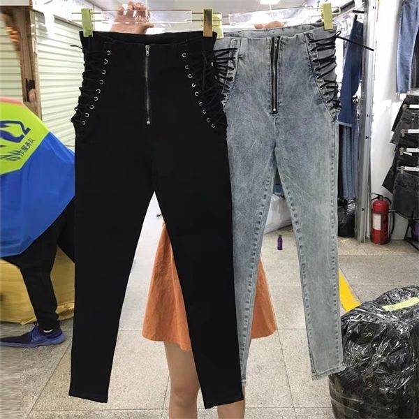 2019 new women fashion new jeans ankle-length pants europe lace-up bowknot slim pencil pants stylish panter female 1017, Blue
2019 new women fashion new jeans ankle-length pants europe lace-up bowknot slim pencil pants stylish panter female 1017, Blue