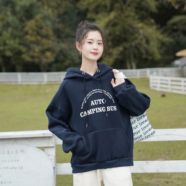 2020 winter korean version of the student lazy wind letter printing hundred with loose plush grinding hoodie honey dress, Black
2020 winter korean version of the student lazy wind letter printing hundred with loose plush grinding hoodie honey dress, Black