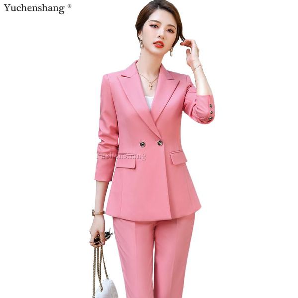 fashion single breasted ladies business pant suit pink green black yellow formal 2 piece set blazer women jackets and trousers, White
fashion single breasted ladies business pant suit pink green black yellow formal 2 piece set blazer women jackets and trousers, White