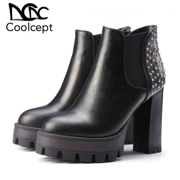 boots coolcept size 32-42 women winter ankle brand rivets thick high heels platform warm fur lined leather footwear1, Black
boots coolcept size 32-42 women winter ankle brand rivets thick high heels platform warm fur lined leather footwear1, Black