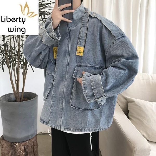 men's jackets autumn denim jacket men japan style stand collar work cowboy coat college casual pocket loose blue outerwear male m-2xl1, Black;brown
men's jackets autumn denim jacket men japan style stand collar work cowboy coat college casual pocket loose blue outerwear male m-2xl1, Black;brown