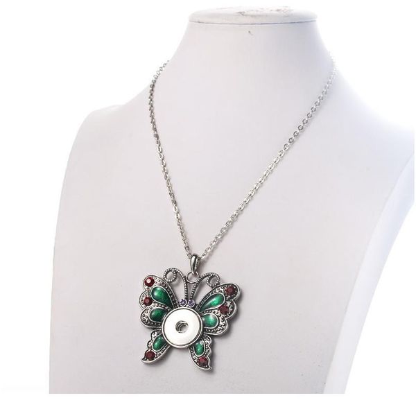 new fashion butterfly necklace rhinestones snap button pendant pearl necklace fit 18mm buttons charm fashion women bbyhmk, Silver
new fashion butterfly necklace rhinestones snap button pendant pearl necklace fit 18mm buttons charm fashion women bbyhmk, Silver