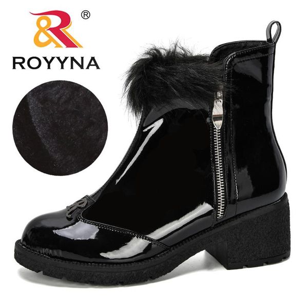 royyna 2021 new designers patent leather women ankle boots solid zipper short boots round toe med winter shoes feminimo trendy, Black
royyna 2021 new designers patent leather women ankle boots solid zipper short boots round toe med winter shoes feminimo trendy, Black