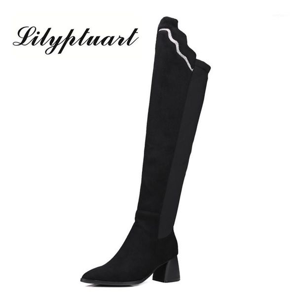 european and american suede over the knee women's boots large size 40-43 long long short ruffled over the knee women's boots1, Black
european and american suede over the knee women's boots large size 40-43 long long short ruffled over the knee women's boots1, Black