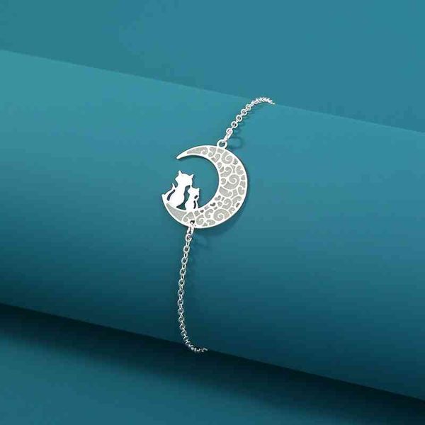 luminous bracelet retractable bracelet adjustable women's gift jewelry moon metal cat beautiful personality mysterious, Golden;silver
luminous bracelet retractable bracelet adjustable women's gift jewelry moon metal cat beautiful personality mysterious, Golden;silver
