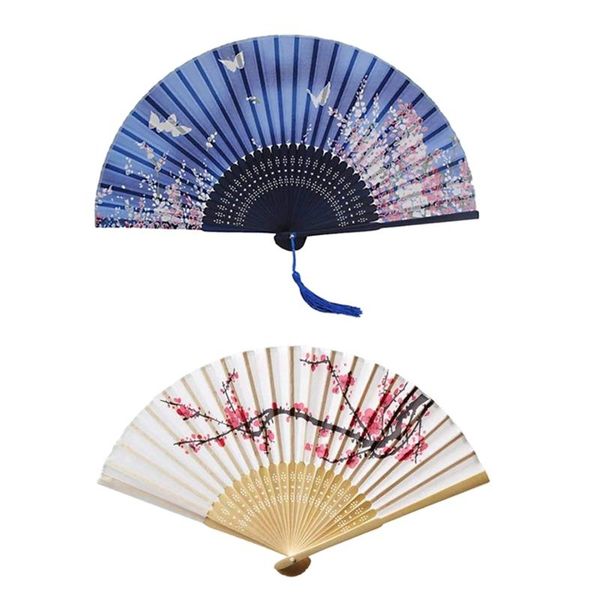 hand held silk folding fans with bamboo frame, cherry blossom and butterflies flying among the flowers pattern, pack of 2
hand held silk folding fans with bamboo frame, cherry blossom and butterflies flying among the flowers pattern, pack of 2