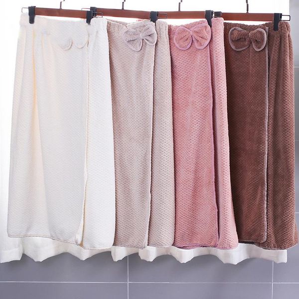 75x130cm comfy absorbent coral velvet women's bathroom towel towels bow-knot swim skirt body wrap bathrobe for bath spa
75x130cm comfy absorbent coral velvet women's bathroom towel towels bow-knot swim skirt body wrap bathrobe for bath spa