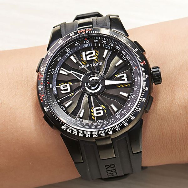 reef tiger brand luxury mechanical men's watch rubber strap sport waterproof automatic watches luminous dial zegarek meski t200324, Slivery;brown
reef tiger brand luxury mechanical men's watch rubber strap sport waterproof automatic watches luminous dial zegarek meski t200324, Slivery;brown