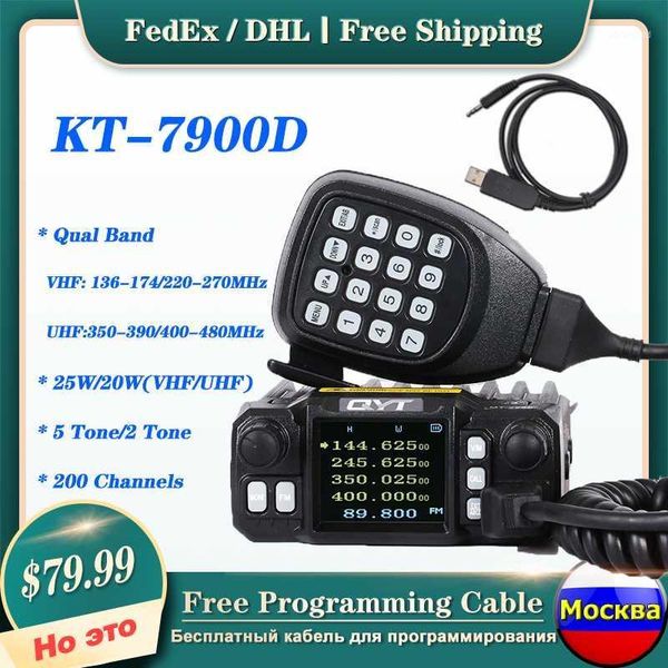 2020 mini mobile radio qyt kt-7900d 25w 136-174/220-260/350-390/400-480mhz fm transceiver quad band amateur walkie talkie+cable1
2020 mini mobile radio qyt kt-7900d 25w 136-174/220-260/350-390/400-480mhz fm transceiver quad band amateur walkie talkie+cable1