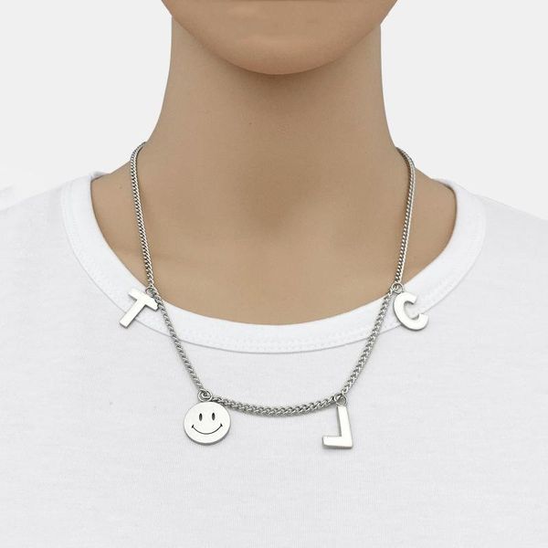 chains fashion letter stitching titanium steel round bead necklace hip-hop female simple wild, Silver
chains fashion letter stitching titanium steel round bead necklace hip-hop female simple wild, Silver