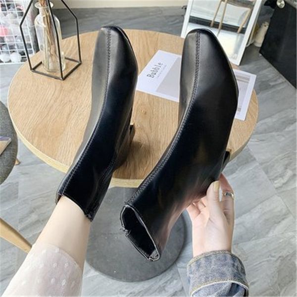 new spring 2021 fall women wear square heels short square-headed boots side women's shoes wfnt, Black
new spring 2021 fall women wear square heels short square-headed boots side women's shoes wfnt, Black