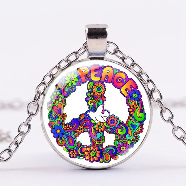 peace symbol art pictures necklace anti-war peace sign pendant necklaces glass cabochon jewelry gifts for friends, Silver
peace symbol art pictures necklace anti-war peace sign pendant necklaces glass cabochon jewelry gifts for friends, Silver