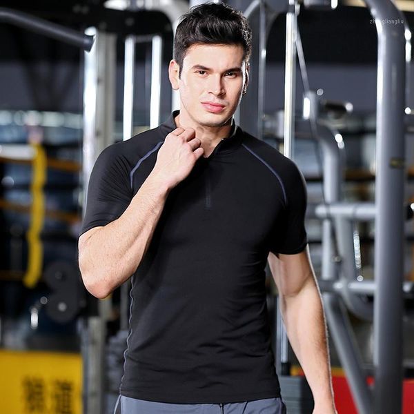 running jerseys men fitness high stretch tight speed dry stand collar half zipper casual sportswear workout shirt polyester gym shirt1, Black;blue
running jerseys men fitness high stretch tight speed dry stand collar half zipper casual sportswear workout shirt polyester gym shirt1, Black;blue