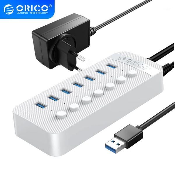 hubs orico 7 ports powered usb 3.0 hub bc1.2 charger with individual on/off switches and 12v/2a power adapter for desk
hubs orico 7 ports powered usb 3.0 hub bc1.2 charger with individual on/off switches and 12v/2a power adapter for desk