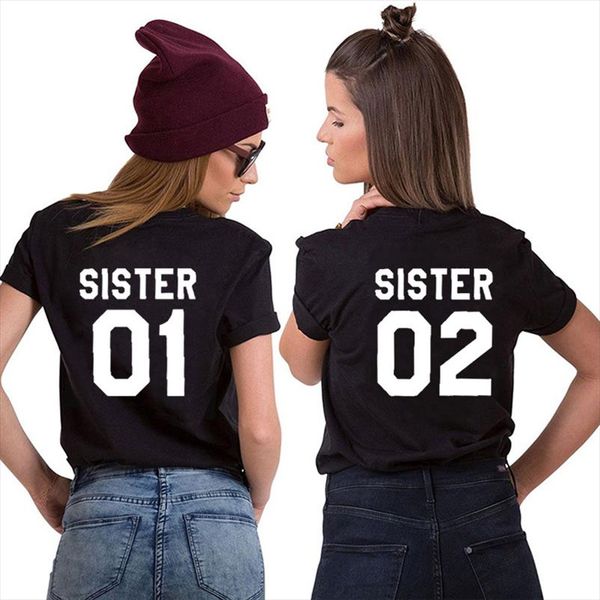 zoganki женщины мода лето лучшие друзья t shirt сестра 01 сестра 02 tee shirt с коротким рукавом повседневная женщины футболки топы, White
zoganki женщины мода лето лучшие друзья t shirt сестра 01 сестра 02 tee shirt с коротким рукавом повседневная женщины футболки топы, White