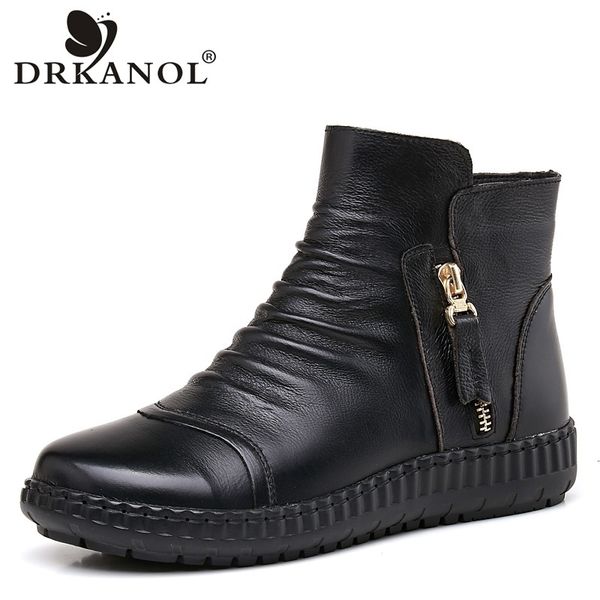 drkanol new arrival natural genuine cow leather flat boots women snow boots autumn winter plush warm ankle boots botas mujer t200425, Black
drkanol new arrival natural genuine cow leather flat boots women snow boots autumn winter plush warm ankle boots botas mujer t200425, Black