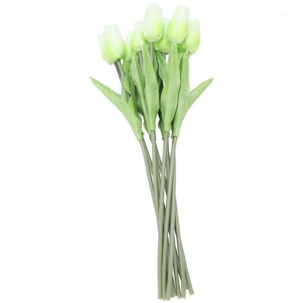 10pcs latex real feeling tulip flower with leaves for wedding bouquet decorate green1
10pcs latex real feeling tulip flower with leaves for wedding bouquet decorate green1