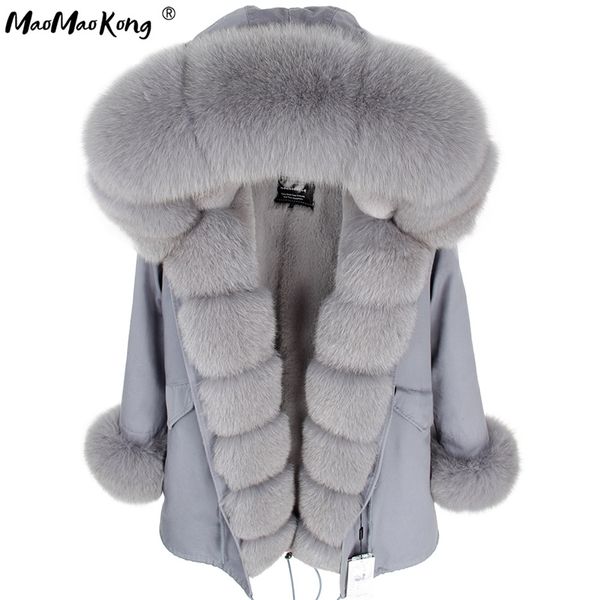 maomaokong winter women gray natural real fox fur jacket hooded thick warm fashion real fur coat long parkas black waterproof 201208
maomaokong winter women gray natural real fox fur jacket hooded thick warm fashion real fur coat long parkas black waterproof 201208