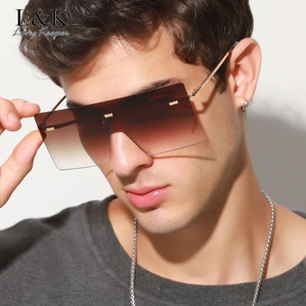 longkeeper мода крупногабаритные солнцезащитные очки женщины rimless square flat top вс очки очки большой оттенки óculos uv400, White;black 
longkeeper мода крупногабаритные солнцезащитные очки женщины rimless square flat top вс очки очки большой оттенки óculos uv400, White;black