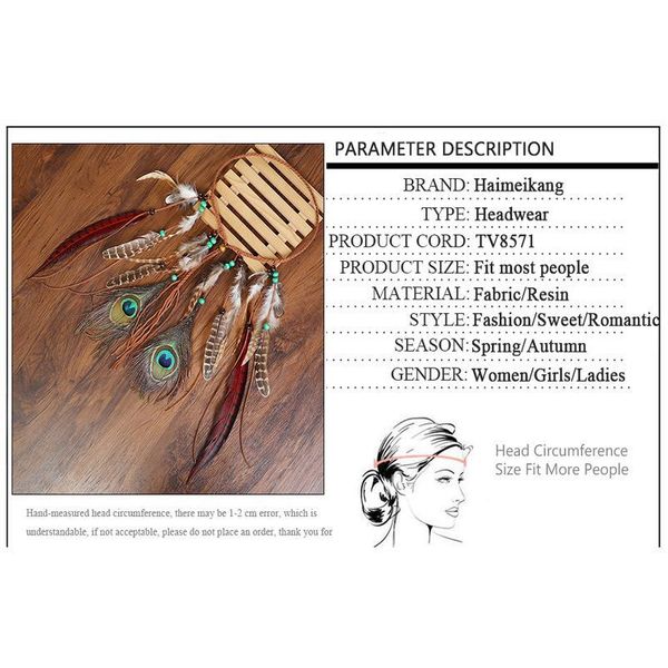 haimeikang fashion hair band peacock feather pendant headband leaves rope knitted belt elastic hairwear h qylwyt
haimeikang fashion hair band peacock feather pendant headband leaves rope knitted belt elastic hairwear h qylwyt