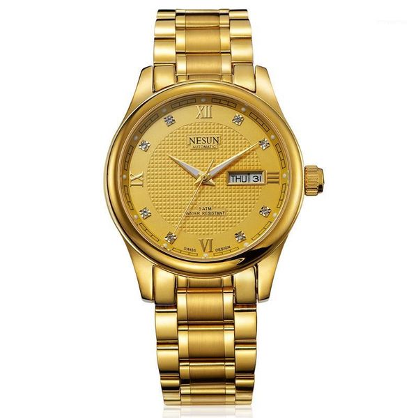 nesun brand men's watch fashion automatic mechanical watch business casual luminous waterproof stainless steel watches1, Slivery;brown
nesun brand men's watch fashion automatic mechanical watch business casual luminous waterproof stainless steel watches1, Slivery;brown