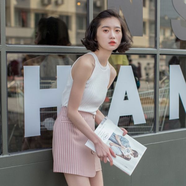 wbnnw shirtspring sleevelessshoulder сплошного цвета короткого vest2020 подвязка shirtsling стропы корейских женщины стиль похудение яма три, White;black
wbnnw shirtspring sleevelessshoulder сплошного цвета короткого vest2020 подвязка shirtsling стропы корейских женщины стиль похудение яма три, White;black